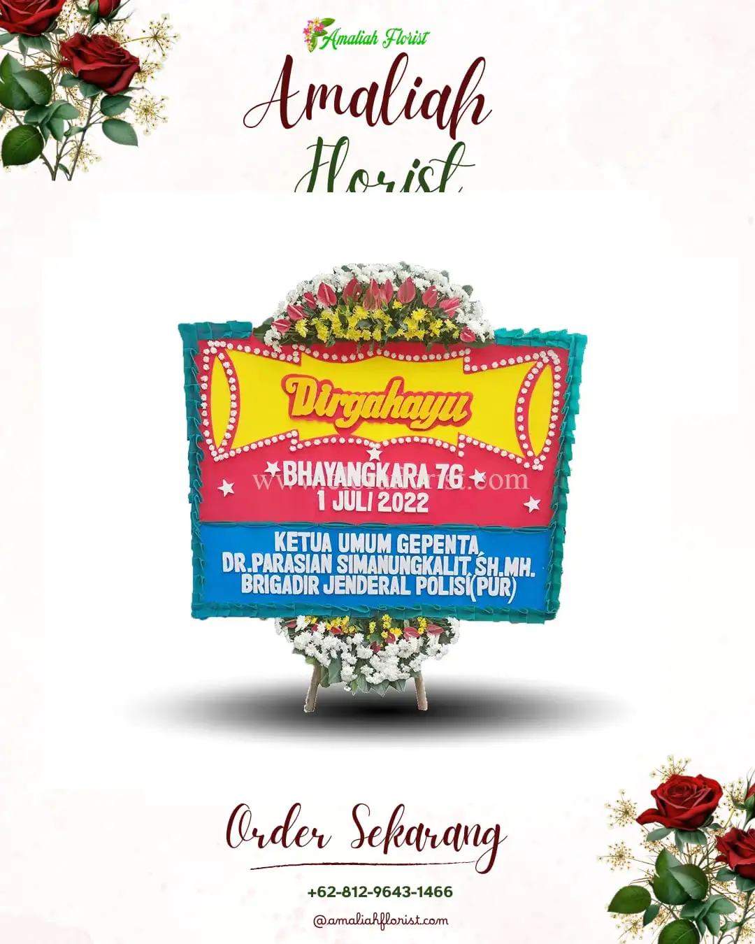 Papan Bunga HUT Ulang Tahun Blangjerango